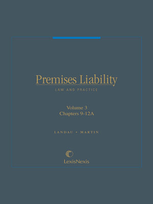 cover image of Premises Liability Law and Practice